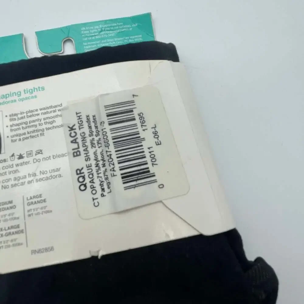 No nonsense Great Shapes Opaque‎ Shaping Tights, Black, Size L